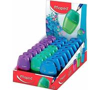 Maped Taille-crayon Shaker Couleurs assorties Réservoir translucide Enfants