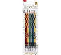 Maped - 6 Crayons Graphite Black'Peps Harry Potter HB avec Embout Gomme - Lot de 6 pour Dessin