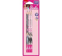 Maped – Crayons à papier Barbie – 6 HB – Forme triangulaire ergonomique – Rose