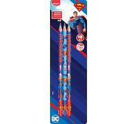 Maped – Crayons à papier Graphite HB2 SUPERMAN – Forme triangulaire ergonomique – Pack de 6