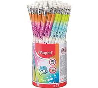 Maped - 72 crayons Graphite Mini Cute Embout Gomme - Forme Triangulaire