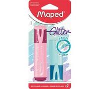 Maped Lot de 2 surligneurs à paillettes pastel - Couleurs assorties