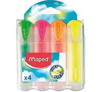 Maped 745947 Lot de 4 surligneurs Fluo Peps Soft Translucide