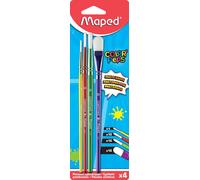 Maped 867810 Maped Set de pinceaux en poils synthétiques COLOR'PEPS, 4 pièces