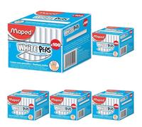 Maped 935020 Boîte de 100 Craies Blanc (Lot de 5)