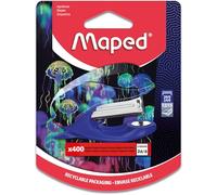 Maped - Agrafeuse Deepsea Paradise - Attache jusqu’à 15 feuilles - Agrafes 24/6 et 26/6 - Mécanisme métal - Livrée avec 400 agrafes