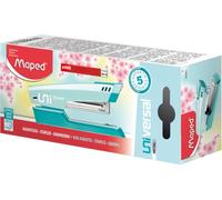 Maped Agrafeuse Métal Universal – 24/6‑26/6, 20–25 feuilles, 400 agrafes, Pastel bleu