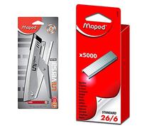 Maped - Agrafeuse Métal Universal - Compatible Agrafes N°24/6 et 26/6 - Capacité 25 Feuilles - Avec 800 Agrafes 26/6 Incluses