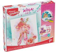 Maped Aqua'art Danse - Activité Aquarelle Pour Enfants - Coloriage Aux Crayons Aquarellables + Pinceau À Eau Sur Supports Métallisés