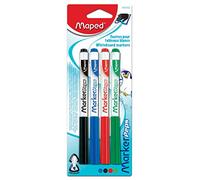 MAPED Blister de 4 Feutres pour tableaux blancs Marker'Peps 1,5 mm Assortis