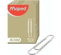 MAPED Attache-lettres ondulée en acier galvanisé, 77 mm, boîte de 100