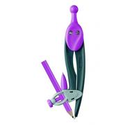 Maped Compas Graphic – Modèle pour enfant 360° – Bonne rigidité – Bleu, Vert, Violet