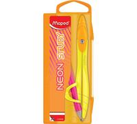 Maped Boîte à compas STUDY NEON avec anneau adaptateur couleur aléatoire (1 pièce)