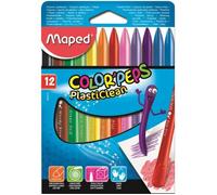 MAPED Boîte Carton de 12 Crayons de Couleur Plastiques Color'peps Plasticlean