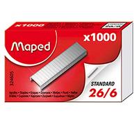 Maped - Boîte d'Agrafes 26/6 - Boîte de 1000 agrafes en Acier Inoxydable