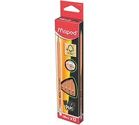 Maped – Crayons à papier BLACK'PEPS HB, bout gomme – Boîte de 12