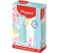 Maped - Boîte de 12 Surligneurs Fluo'Peps Classic Pastel - Pointe Biseautée