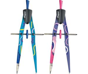 Maped Bow Precision System 291013 Boussole fantaisie Couleurs assorties Violet ou bleu