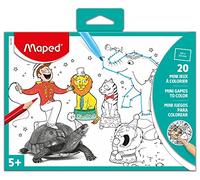 Maped Carnet de coloriage réutilisable 20 Mini Jeux à Colorier - Je m'Amuse et je Colorie - Dimensions : 15 x 21 cm - Livret de Coloriage Photo - Loisirs Créatifs - Dès 5 ans - 831216