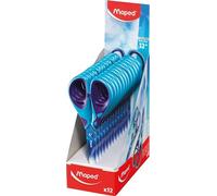 Maped - Ciseaux 16 cm Arctic Vibes - Rêvetement Soft - Lames en Acier Inoxydable - Display Comprenant 12 Pièces