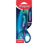 Maped - Ciseaux 16 cm Nightfall - Anneaux Confortables avec Revêtement Soft - Lames en Acier Inoxydable - Ciseaux Scolaires dès 12 Ans - Pour Collège et Lycée