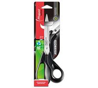 Maped – Ciseaux Advanced Green 21 cm symétriques Noir – anneaux 60% plastique recyclé – lames inox