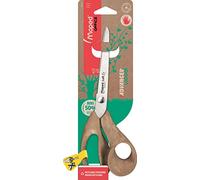 Maped - Ciseaux Advanced Wood 21 cm pour Gauchers - Lames en Acier Inoxydable - Confort et Précision - Anneaux Asymétriques Ergonomiques 50% Bois - Garantie à Vie