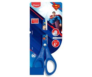 Maped - Ciseaux Pulse Superman 13cm - Anneaux Ergonomiques - Couleur Bleu
