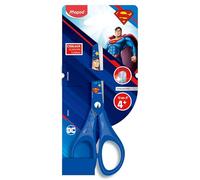 Maped - Ciseaux Pulse Superman 13cm - Anneaux Ergonomiques - Découpe Haute Qualité - Ciseaux Enfants Bouts Ronds, Dès 4 Ans - Couleur Bleu