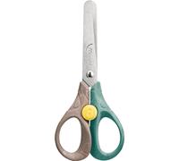 Maped - Ciseaux Security Smiling Planet - Ciseaux Responsables pour Enfants - Bouton de Blocage - Anneaux 50% Fibre de Bois Certifié FSC - Ergonomie 3D - Lame 13cm en Acier Inox, Bouts Ronds