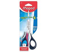 Maped - Ciseaux Sensoft 16 cm pour Gauchers avec Anneaux Souples et Ergonomiques - Ciseaux Scolaires dès 12 Ans - Pour Collège et Lycée - Coloris Aléatoire, 16 cm