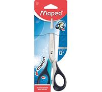 Maped - Ciseaux Sensoft - Ciseaux Ergonomiques avec Anneaux Souples - 16cm, dès 12 Ans - Bleu