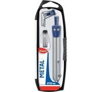 Maped - Coffret Compas Start 3 pièces - Compas Mine en Métal + Bague Universelle + Etui mines - Compas Scolaire dès 10 ans