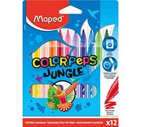 Maped Color Peps 845902 Lot de 12 feutres de coloriage Jungle