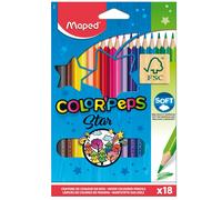 Maped Color'Peps Crayons de Couleur Triangulaires Assortis 18 Couleurs