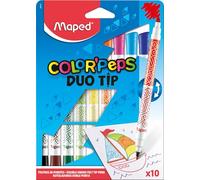 Maped - Color'Peps feutres de Coloriage Double Mines Fine 2mm et Large