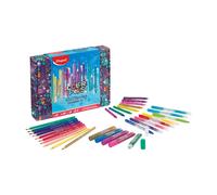 Maped Color'Peps Paillettes Lot de 31 crayons, feutres et tubes de paillettes