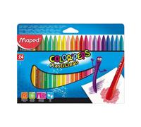 Maped Color'Peps PlastiClean Lot de 24 crayons à cire plastique