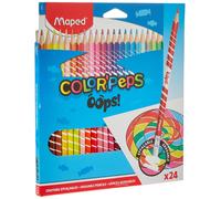 Maped Colour Oops Color'Peps-24 Colouring Pencils with Triangular Ergonomic Eras