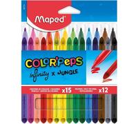 Maped Combinaison de crayons de couleur INFINITY/peintres à fibres COLOR'PEPS 27 pièces
