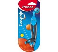 Maped 19110 Compas Graphic 360° avec bague d'adaptation Couleurs assorties
