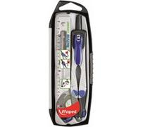 Maped Compas scolaire Technic Concept 4 pièces 150 mm Bague, Mines, Taille-mines Bleu G