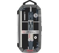 Maped - Compas Technique Métal avec Allonge n°421 - Réglage Rapide par Levier - Vis Micrométrique - Gamme Since 1947 - Précision & Robustesse - Coffret Inclus - Garantie 3 Ans