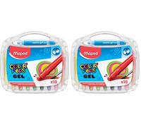 Maped Craie gel COLOR'PEPS GEL, étui plastique de 10 (Lot de 2)