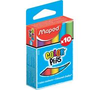 Maped craie pour tableau noir COLOR'PEPS ronde couleur assortie 10 pièces