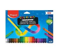 Maped Crayons de couleur COLOR'PEPS INFINITY - mine 100% colorée, sans tailler - lot de 24