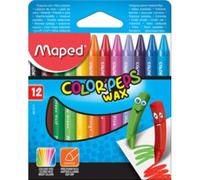 Maped Crayon De Cire Color'peps Wax, 'tui En Carton De 18