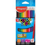 Maped Crayon de couleur triangulaire COLOR'PEPS étui carton 12 pièces