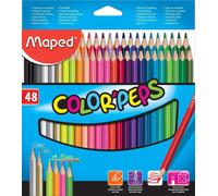 Maped Crayon de couleur triangulaire COLOR'PEPS étui carton de 48 pièces