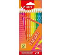 Maped Crayon de couleur triangulaire NEON étui carton 12 pièces